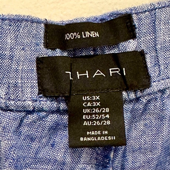 NWT Tahari Linen High Rise Drawstring Shorts - Picture 3 of 5